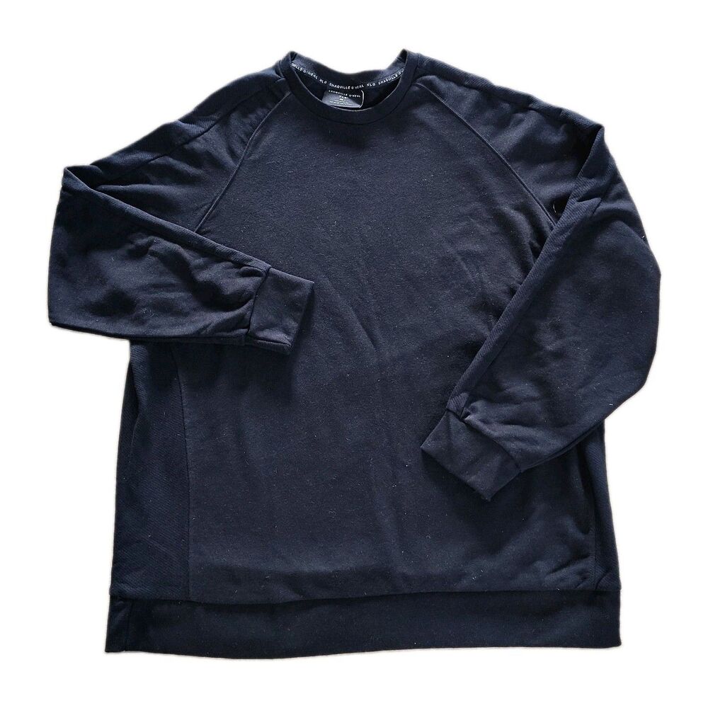Shaquille O'Neal Crewneck Pullover Sweatshirt 3XL Tall Black Cotton NBA